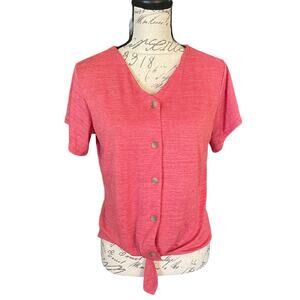 Weatherproof Vintage Red Button Front Shirt Size Small NWOT